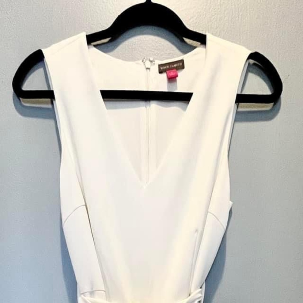 Vince Camuto Tie-Front Ivory Jumpsuit